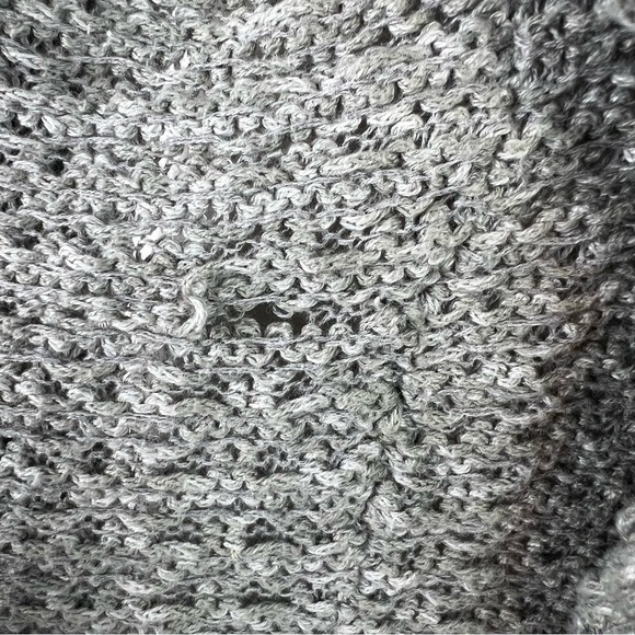 Eileen Fisher open front cardigan women M grey knit lightweight summer sweater - Picture 5 of 9